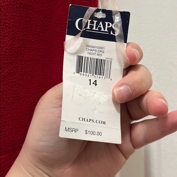 NWT Chaps Yacht Red Dress - Picture 2 of 3